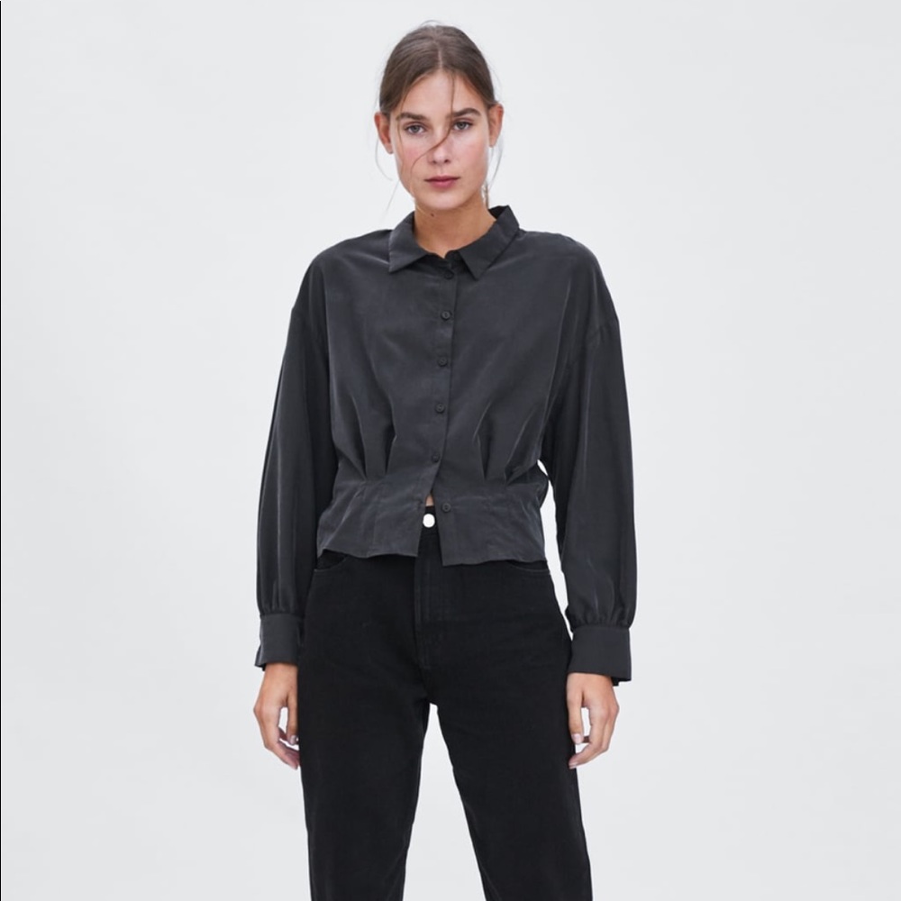 Cropped button up top